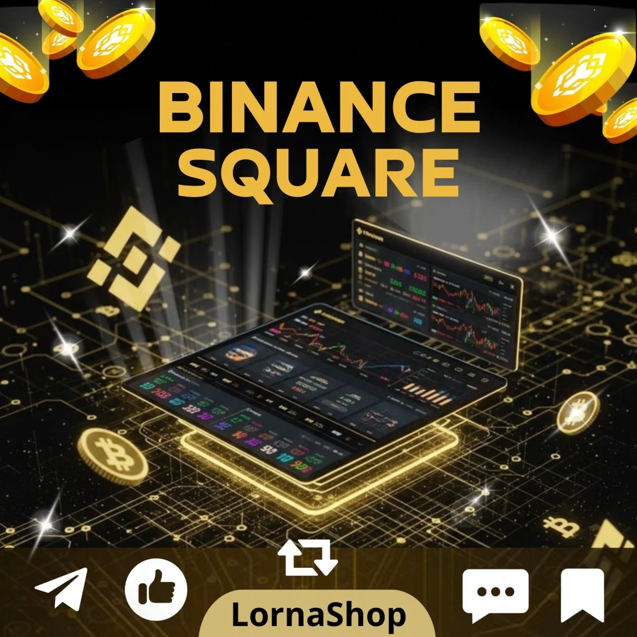 ????Binance Square | Ретвит, Закладки, Репосты и т. д.