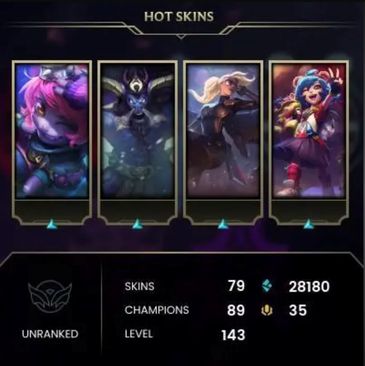 LEAGUE OF LEGENDS143 лвл/79 скинов | Полный доступ