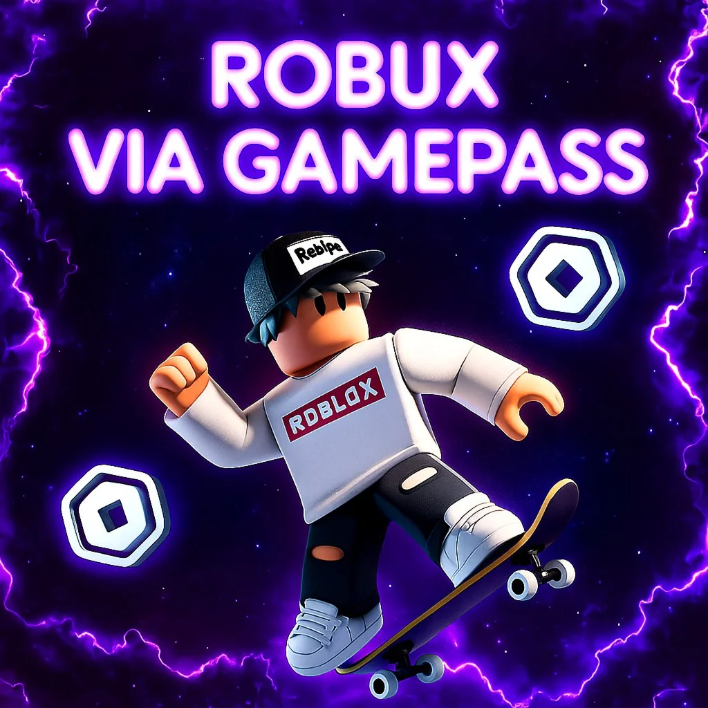 ROBUX | ЧЕРЕЗ GAMEPASS | 250 - 10000