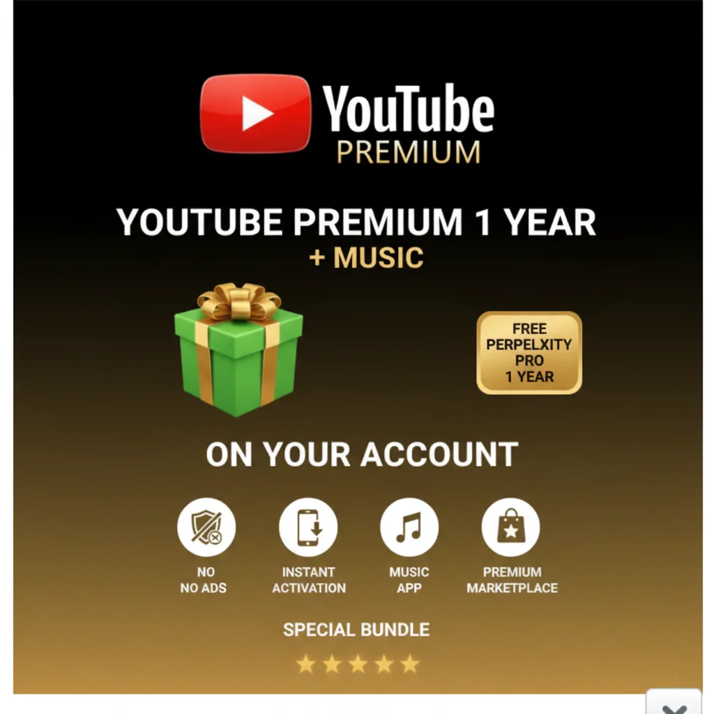 YouTube Premium на 12 месяцев + подарок