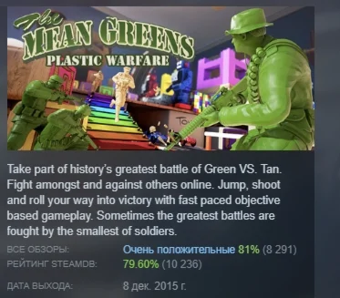 The Mean Greens - Plastic Warfare STEAM GIFT РОССИЯ