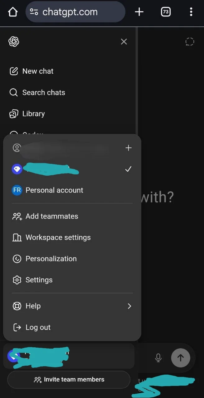 Chatgpt team admin panel | 1 month