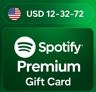 Карта Spotify Premium 13-39-78-156 USD США