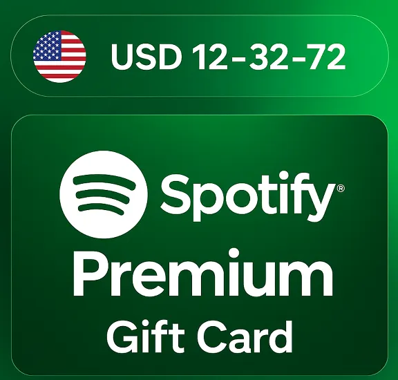 Карта Spotify Premium 13-39-78-156 USD США