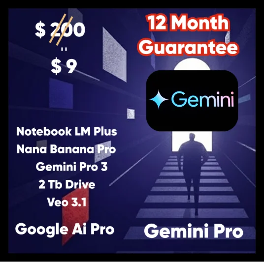 Gemini Pro 6 месяцев полной гарантии на ваш Gmail 2tb