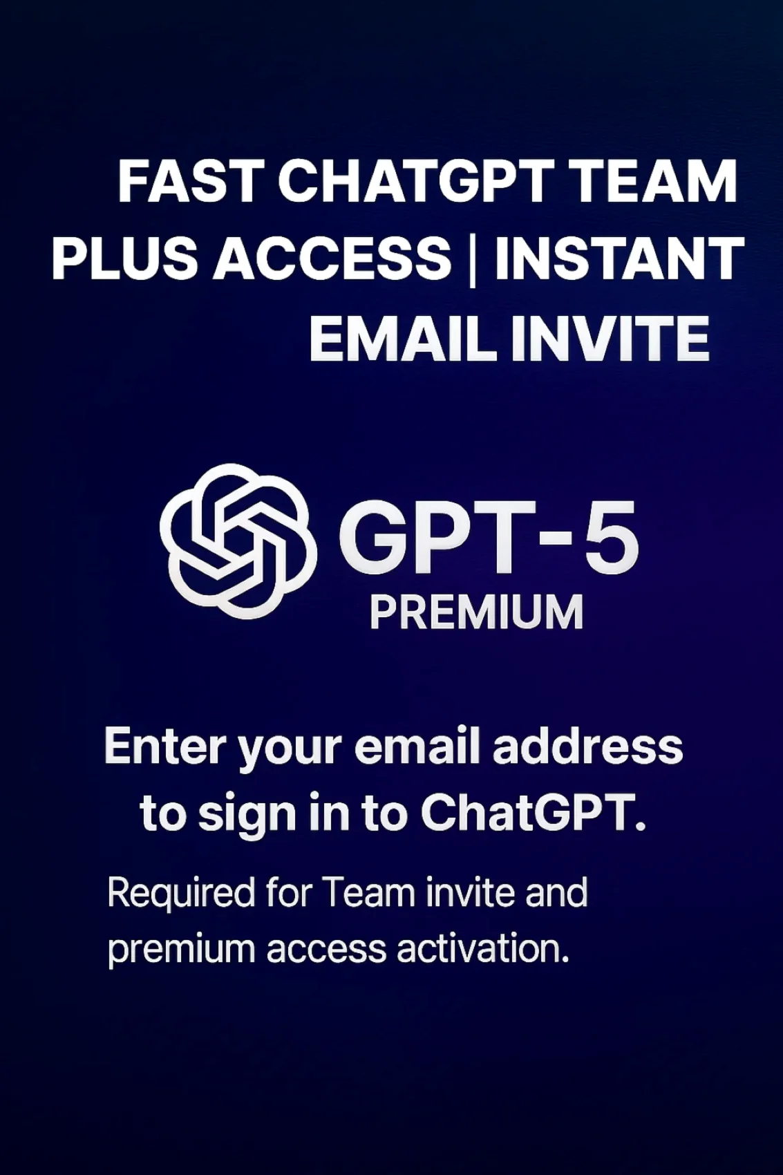 ChatGPT  Business Team - Team / 1Month / Fast Invite 