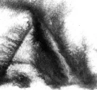 Английские буквы, написанные акварелью по мокрой бумаге