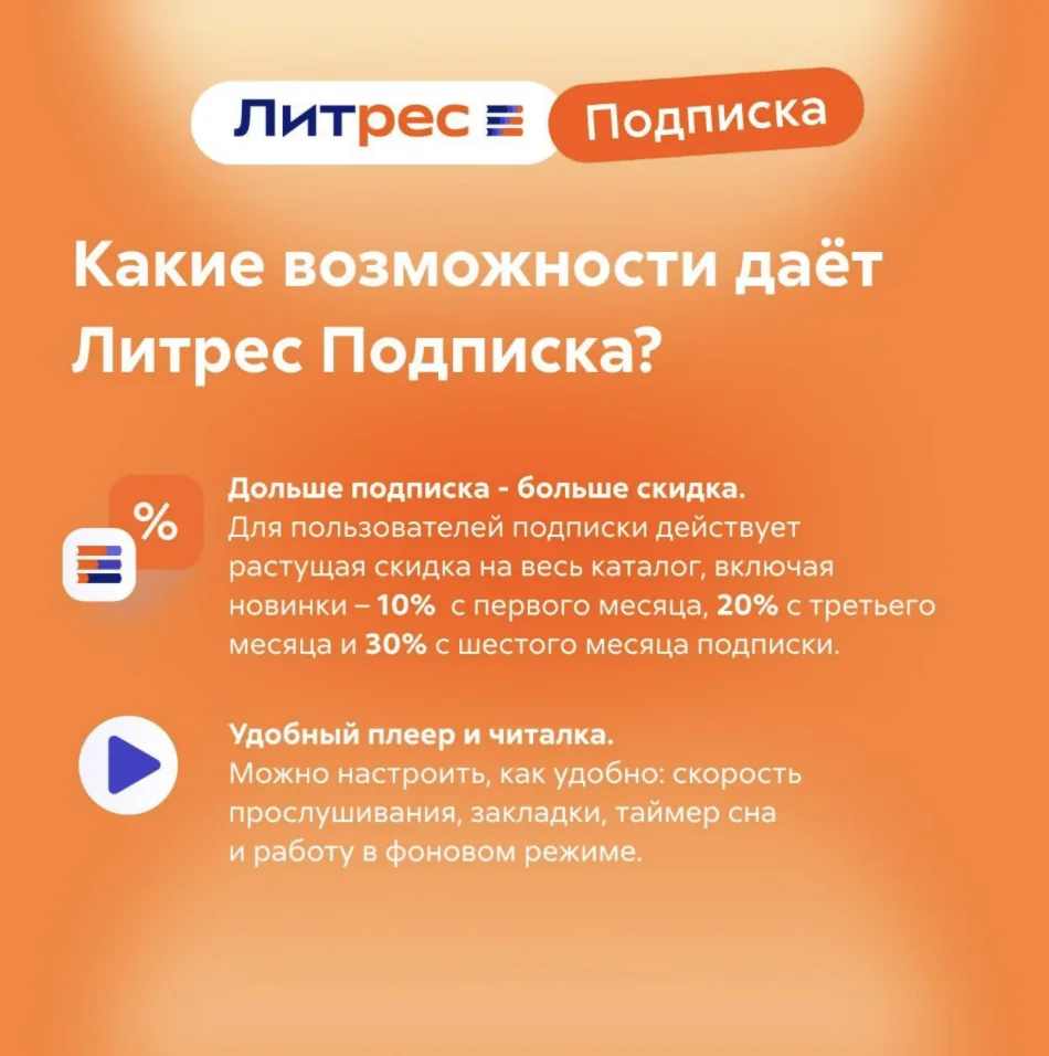 ЛитРес 12 мес подписка промокод
