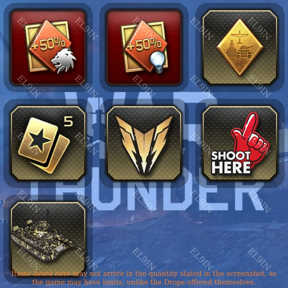 ????War ThunderТвич Дропс7 предметов + 