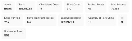 LEAGUE OF LEGENDS 💎 552 лвл/210 скинов/Полный доступ + 🎁