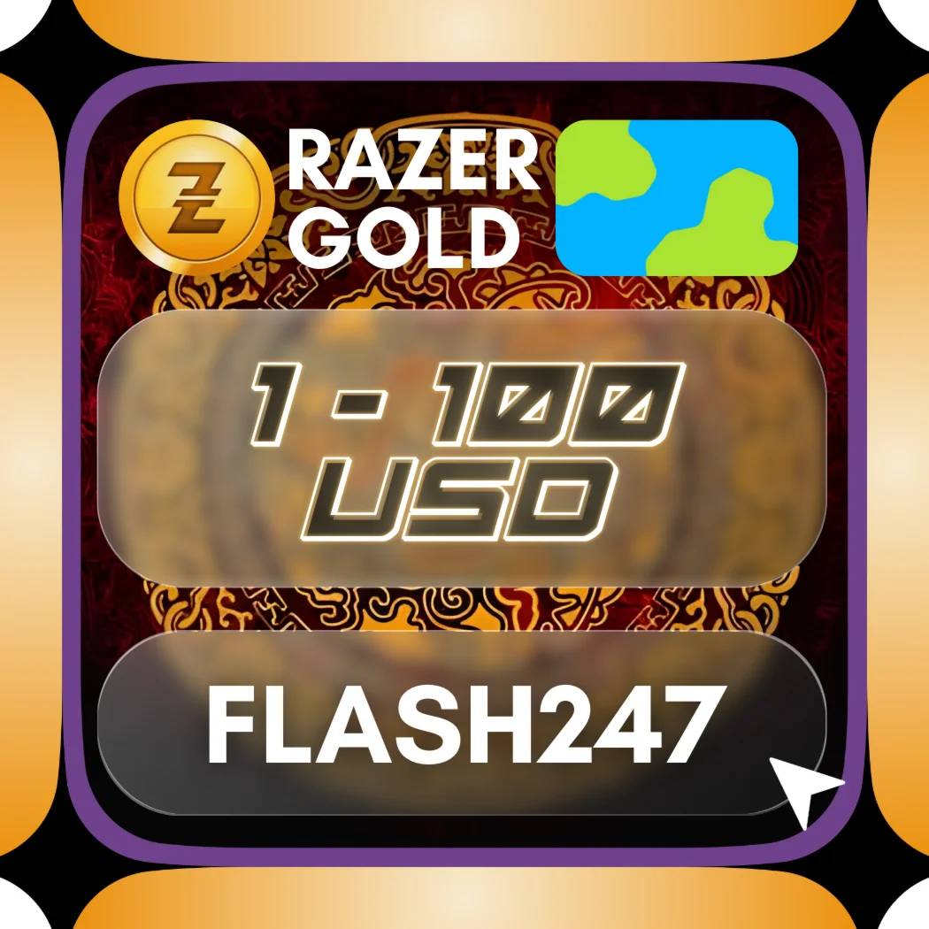 Razer Gold Global | 1–100 долларов США | АВТО 24/7