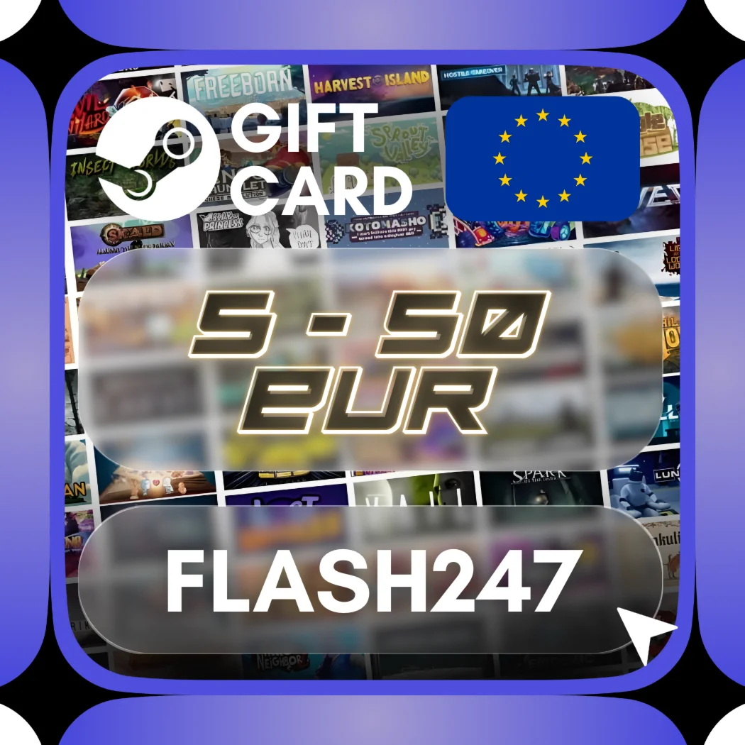 Подарочная карта Steam Wallet EU | 5–50 евро | АВТО 24/
