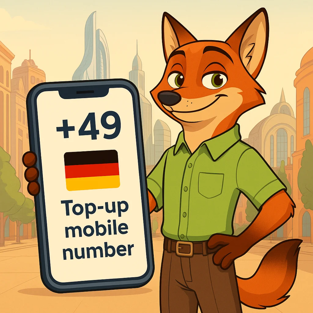 Пополнение Мобильного Телефона(Счета/Сим-карты) +49