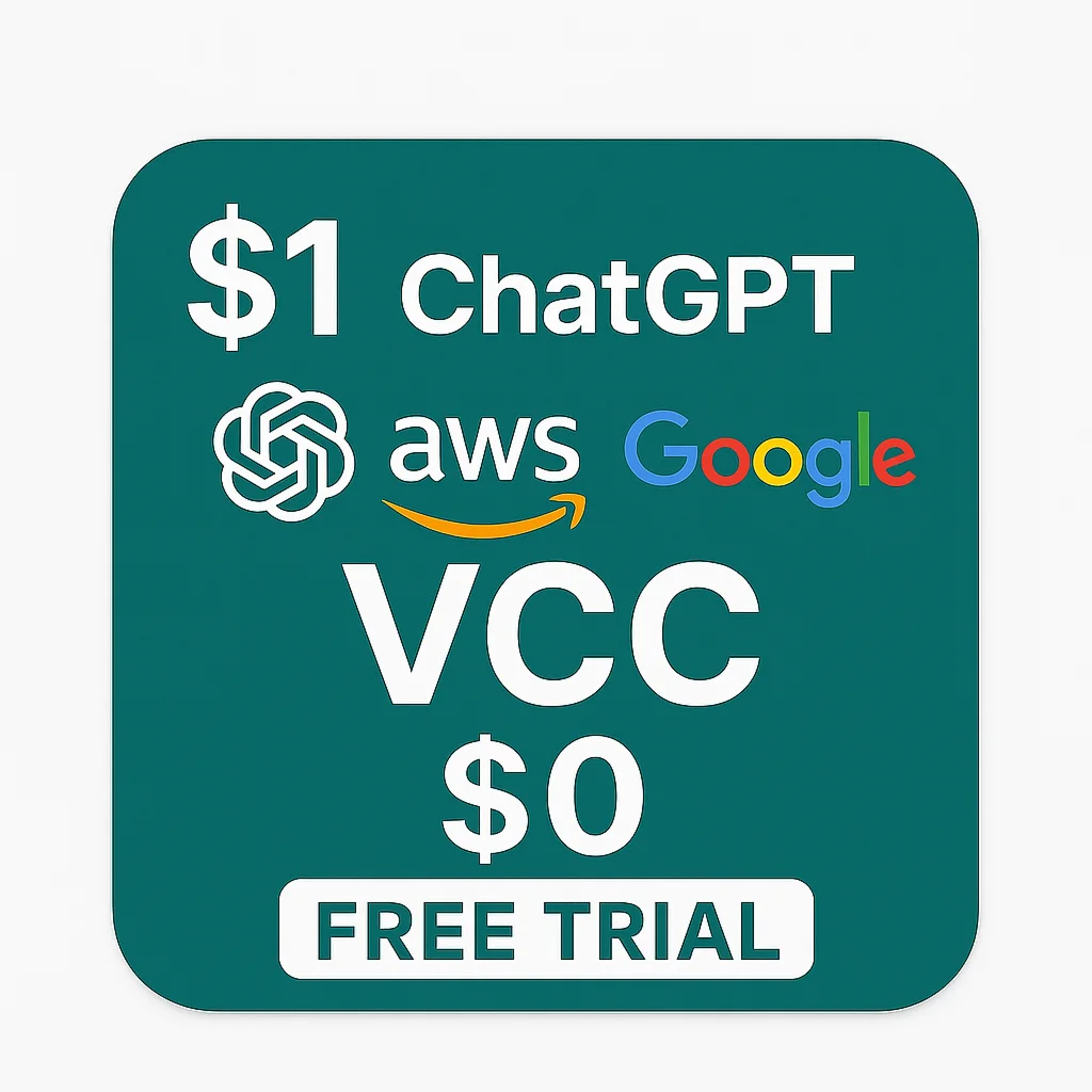 Виртуальная карта 1$ для Подписка на CHATGPT,AWS,Google