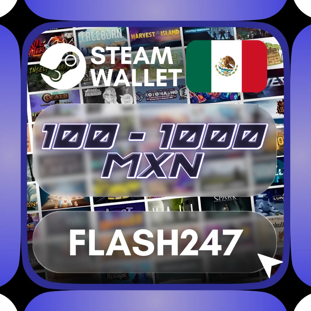 Steam Wallet Mexico 100–1000 MXN (подарочная карта)