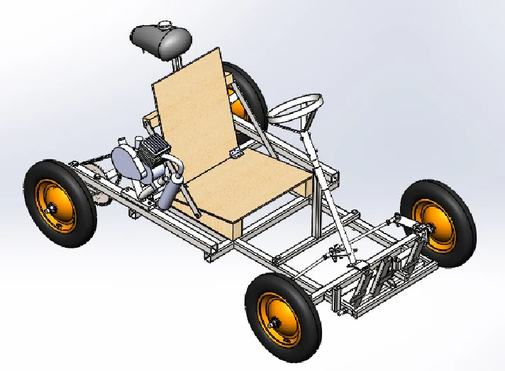 Solid Works go-kart assembly