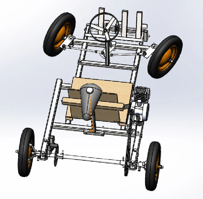 Solid Works go-kart assembly