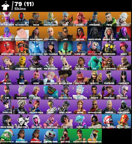 FN (ВСЕ ПЛАТФОРМЫ) 💎 79 скинов (11 платных) | 850 VB+ 🎁