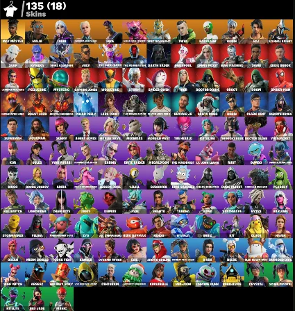 FN (ВСЕ ПЛАТФОРМЫ) | 135 скинов (13 платных) | 600 VB