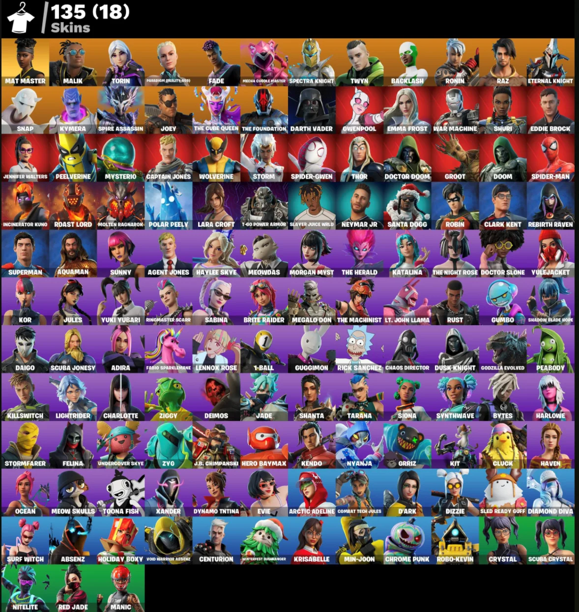 FN (ВСЕ ПЛАТФОРМЫ)135 скинов (13 платных) | 600 VB