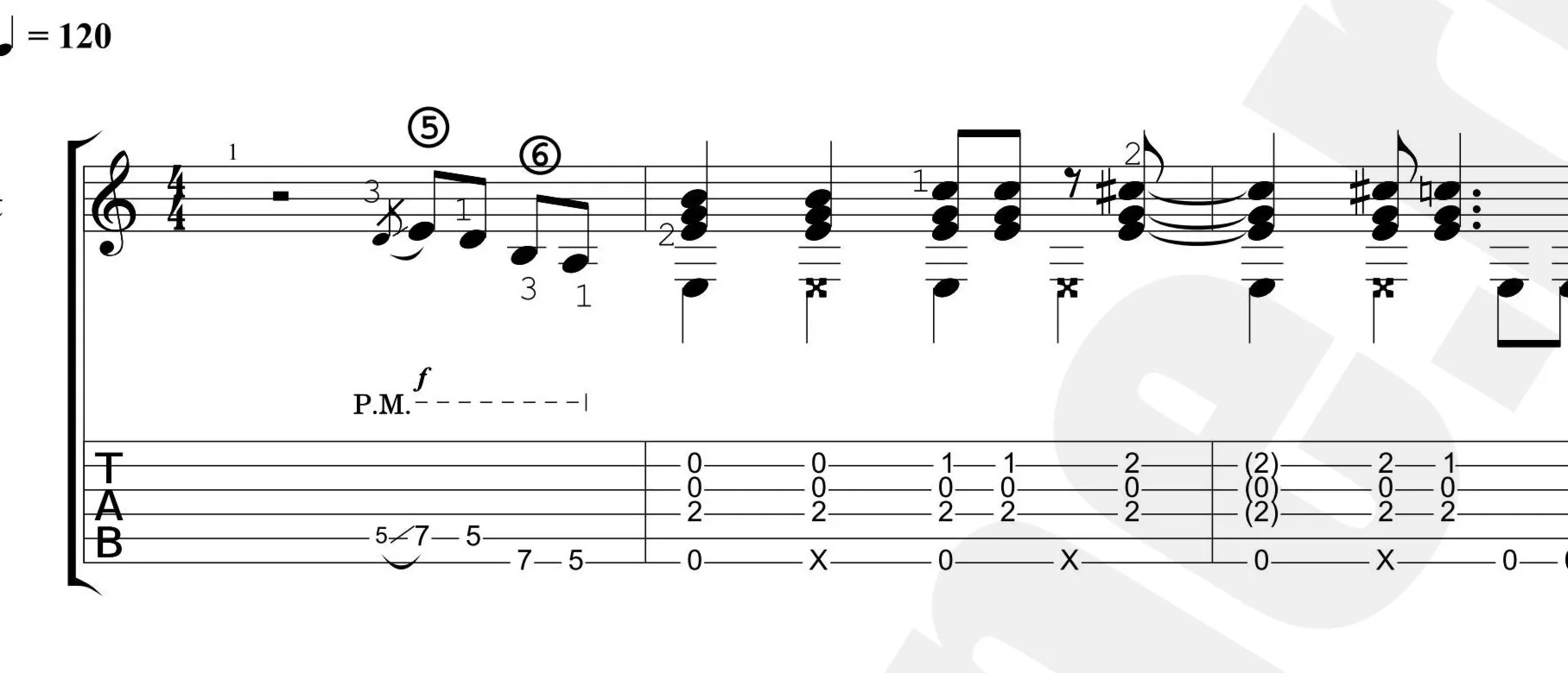 Tom Jones - Sex bomb. Ноты и табы для гитары