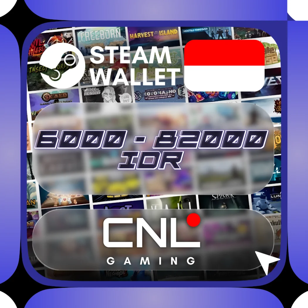 Steam Wallet Indonesia 6000 - 820000 IDR (Gift Card)