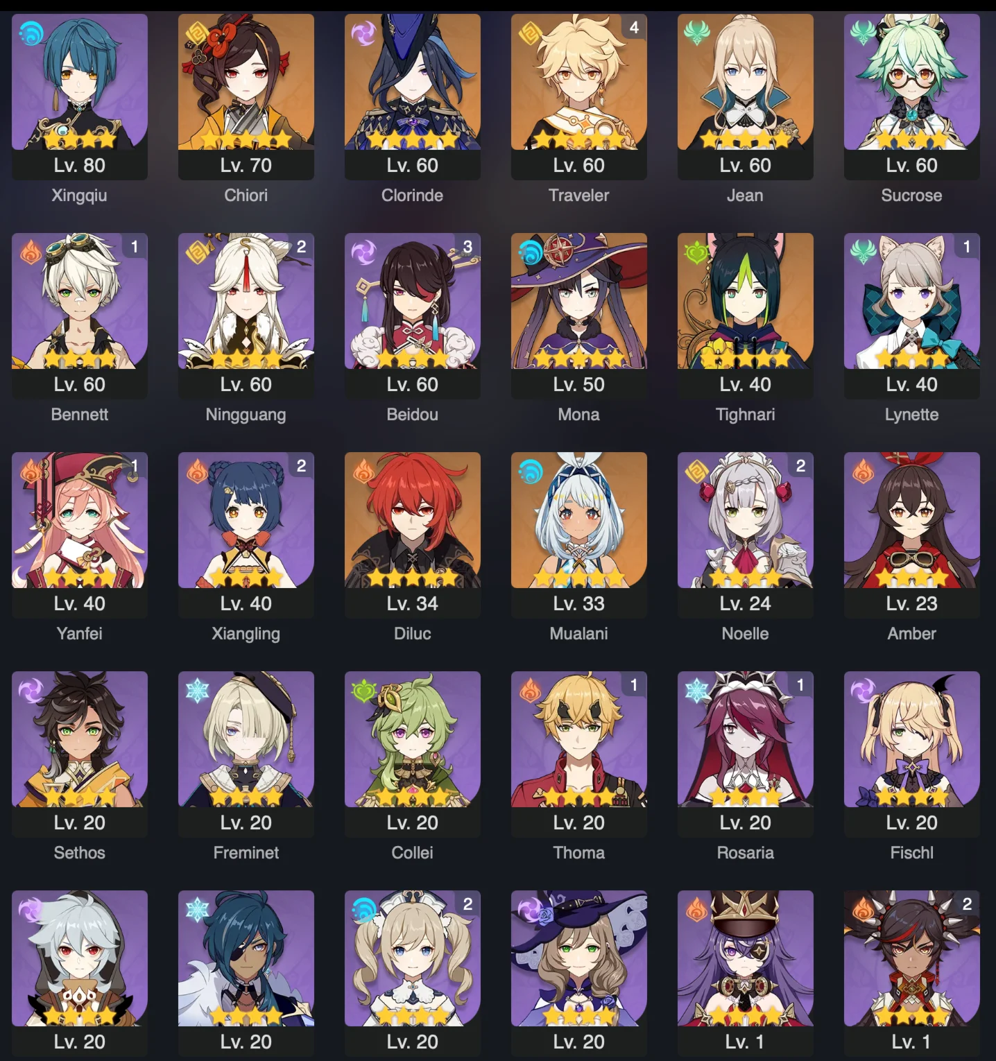 GENSHIN IMPACT | 45 AR | 30 ПЕРСОНАЖЕЙ | 7 ЛЕГЕНДАРНЫХ