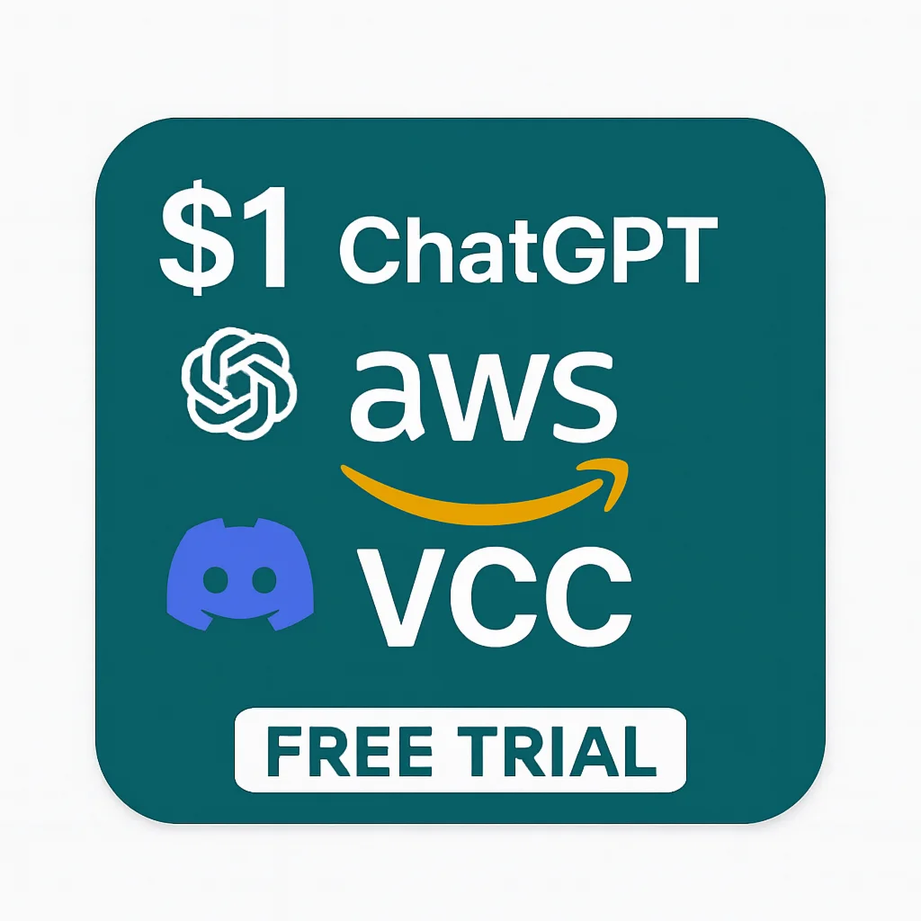 Виртуальная карта 1$ для Подписка на ЧатGPT,Discord&AWS
