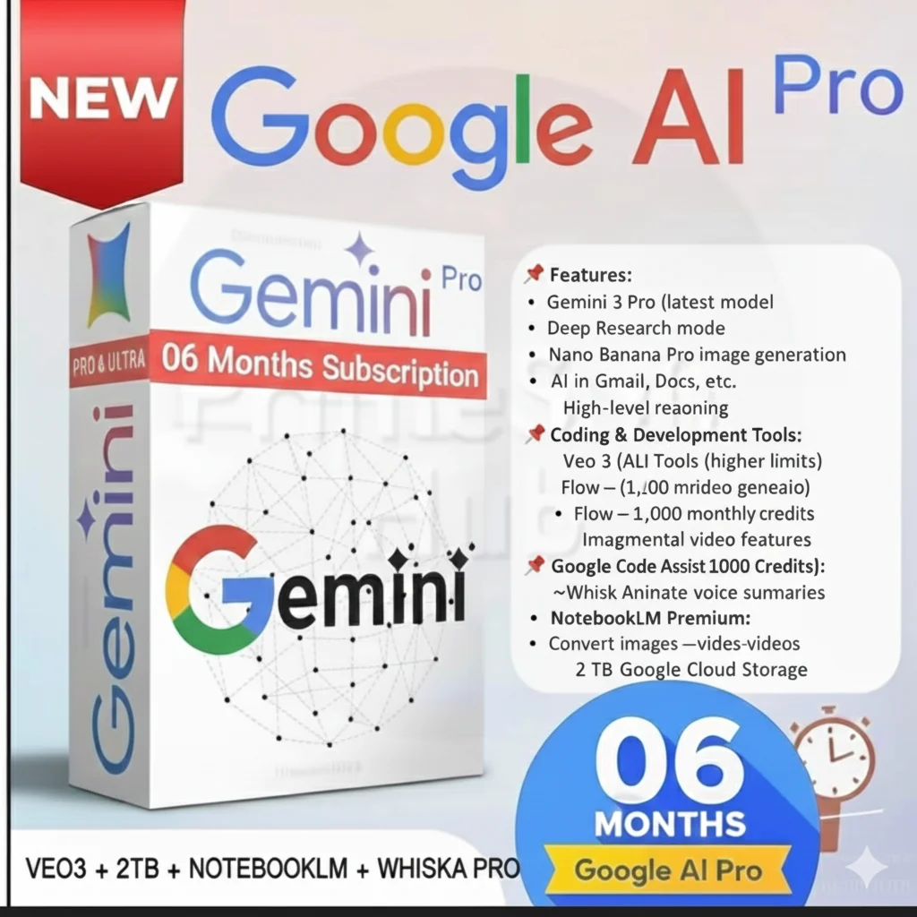 Gemini AI Pro — 6 месяцев | Veo 3 — Nano Banana Pro ...