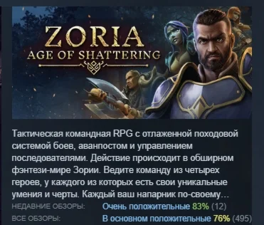 Zoria: Age of Shattering АВТОДОСТАВКА STEAM РОССИЯ