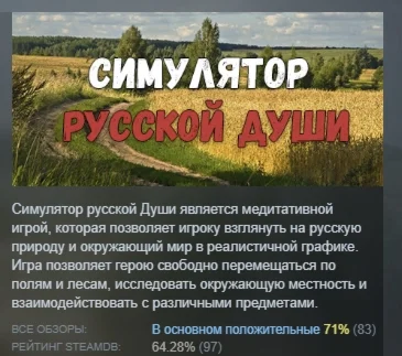 Симулятор Русской Души АВТОДОСТАВКА STEAM GIFT РОССИЯ