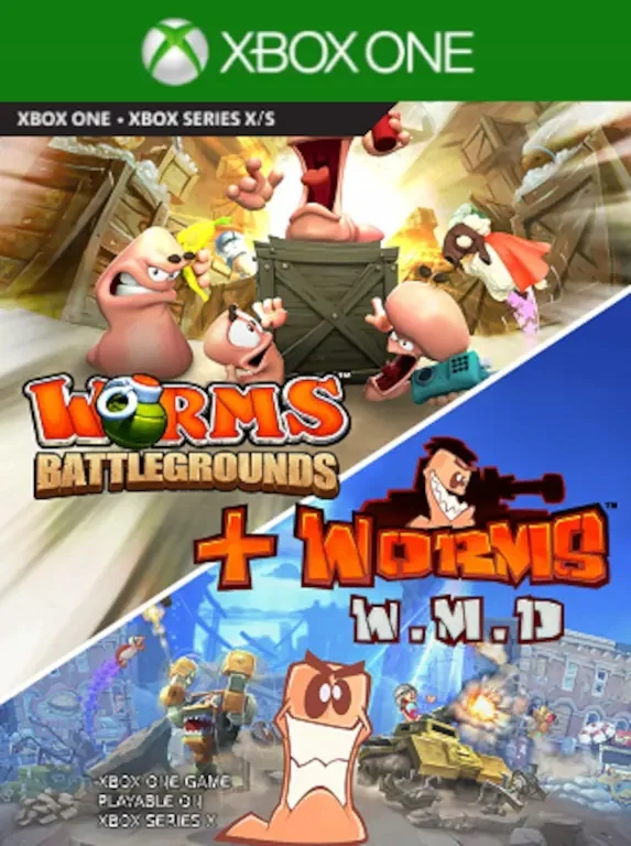 Worms Battlegrounds + Worms W.M.D Xbox  Аренда