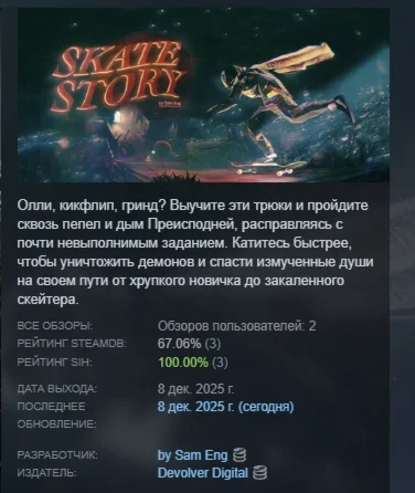Skate Story АВТОДОСТАВКА STEAM РОССИЯ