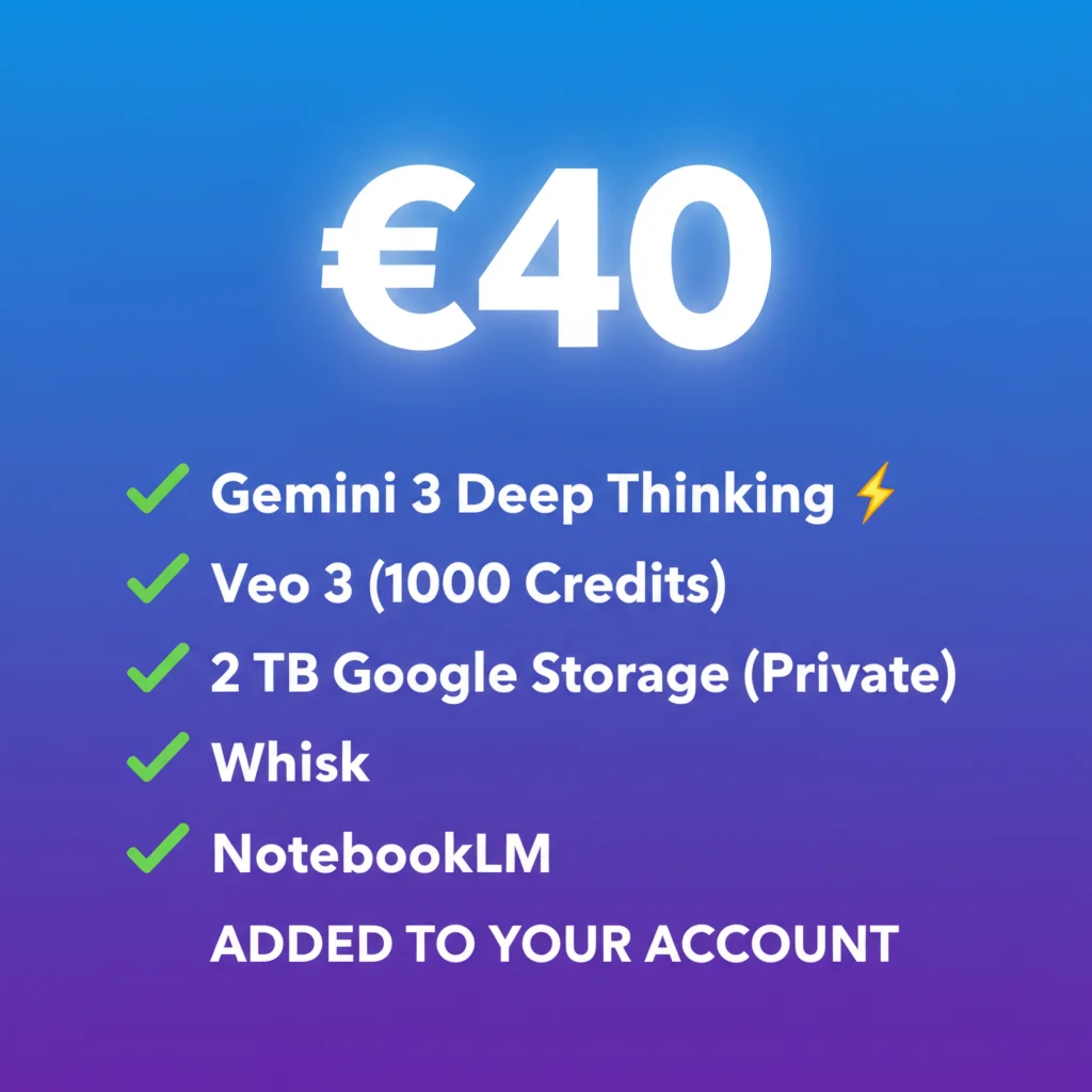⚡6 Months Google Gemini 3 AI Pro + 2TB Cloud + Veo 3