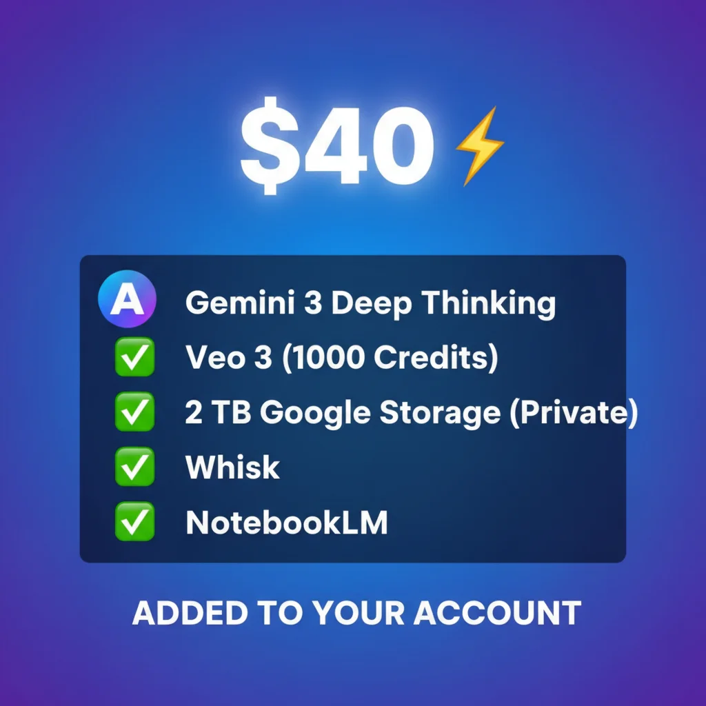 6 Months Google AI Pro - Gemini 3.0 - Veo 3.1