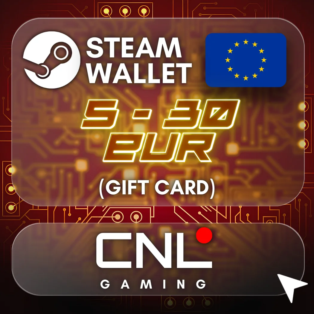 Steam Wallet EU 5 - 30 евро (подарочная карта)