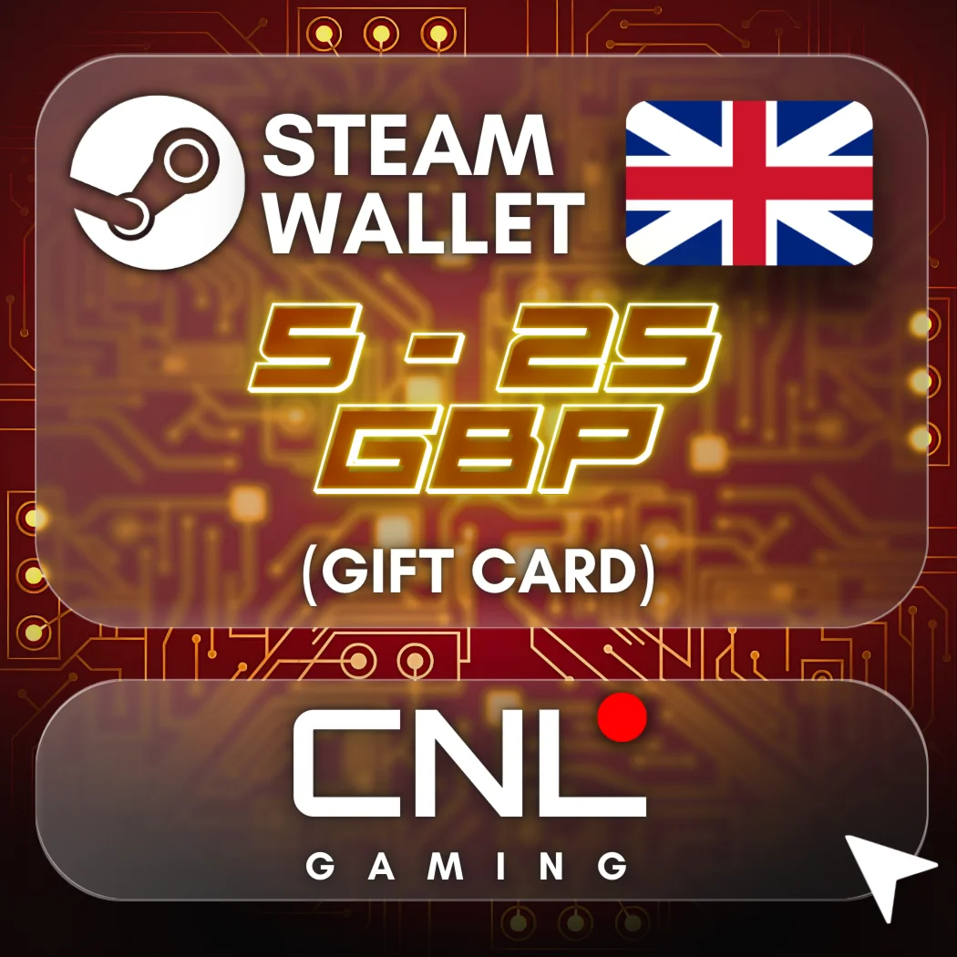 Steam Wallet UK 5 - 25 GBP (Gift Card)