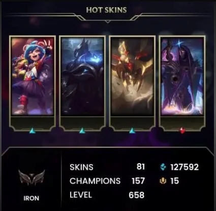 LEAGUE OF LEGENDS 💎 658 лвл | 81 скин | Полный доступ 🎁