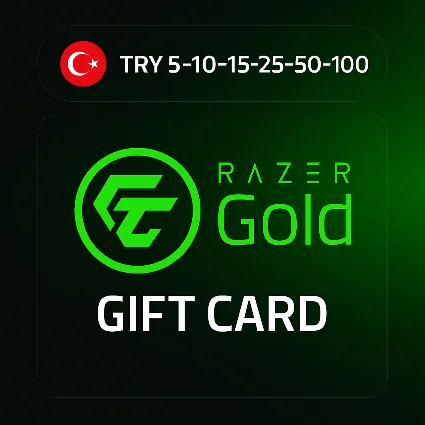 Карта Razer Gold 5–10-15-25-50-100 TRY Турция