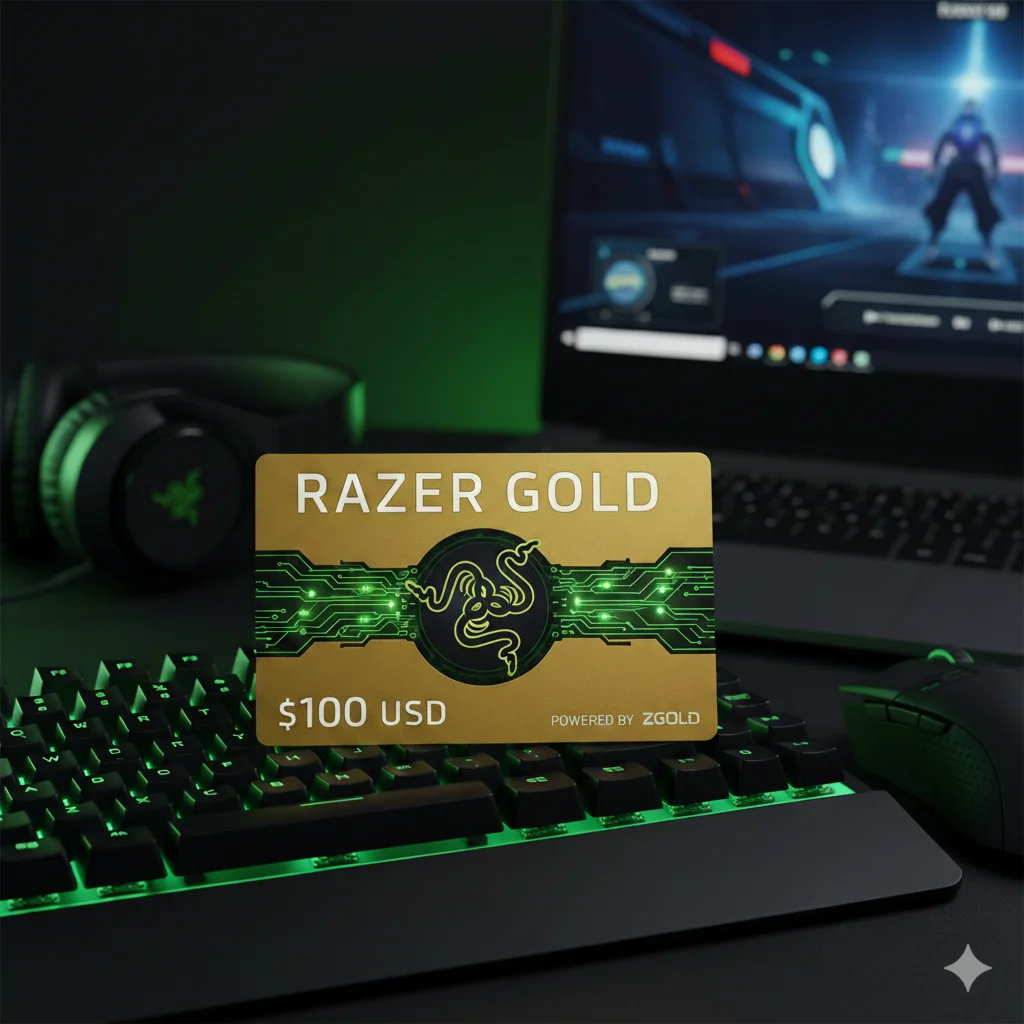 RAZER GOLD GIFT CARD 100$ USD Global + USA + SERIAL