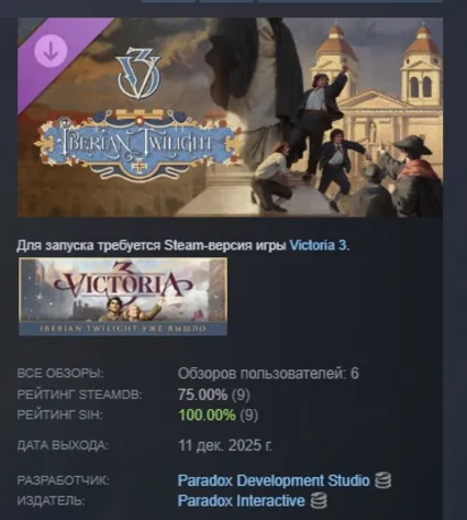 Victoria 3: Iberian Twilight - Immersion Pack STEAM РФ