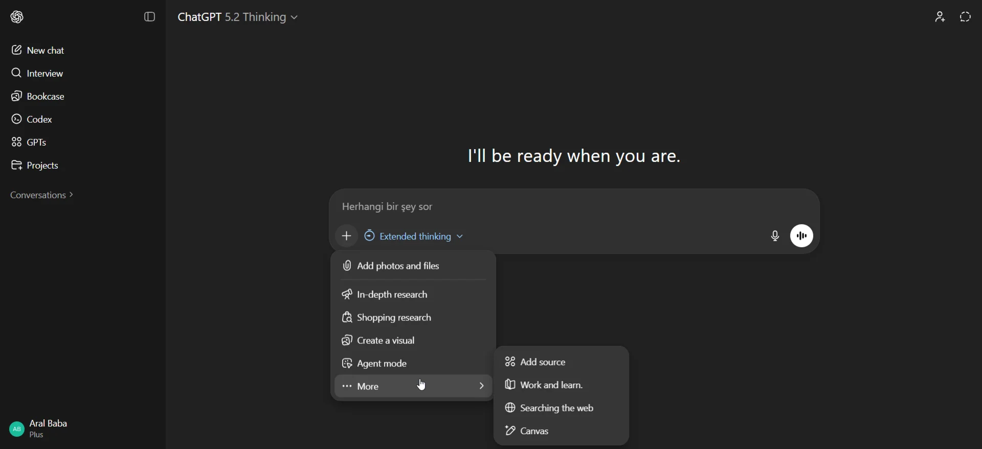 ⭐ ChatGPT PLUS PERSONAL GPT-5.2 + Sora – 1 месяц