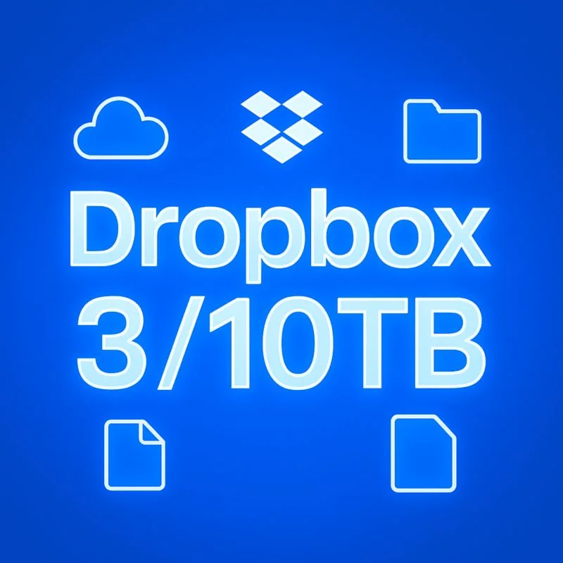 Dropbox 3/10 ТБ 1 месяц учетных записей