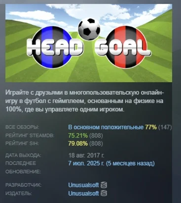 Head Goal: Soccer Online АВТОДОСТАВКА STEAM РОССИЯ