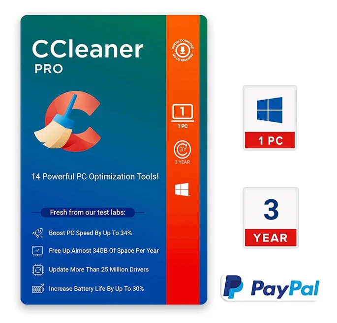 CCleaner Professional 2025 Windows 1 устройство 3 года