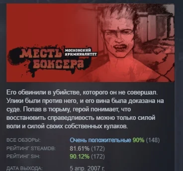 Месть боксёра: Московский криминалитет STEAM РОССИЯ