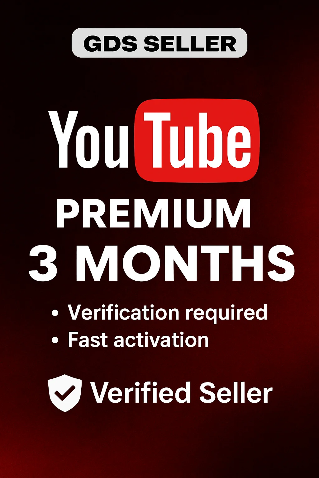 1/3/6/12 YOUTUBE PREMIUM SUBCRIPTION | Music | GLOBAL