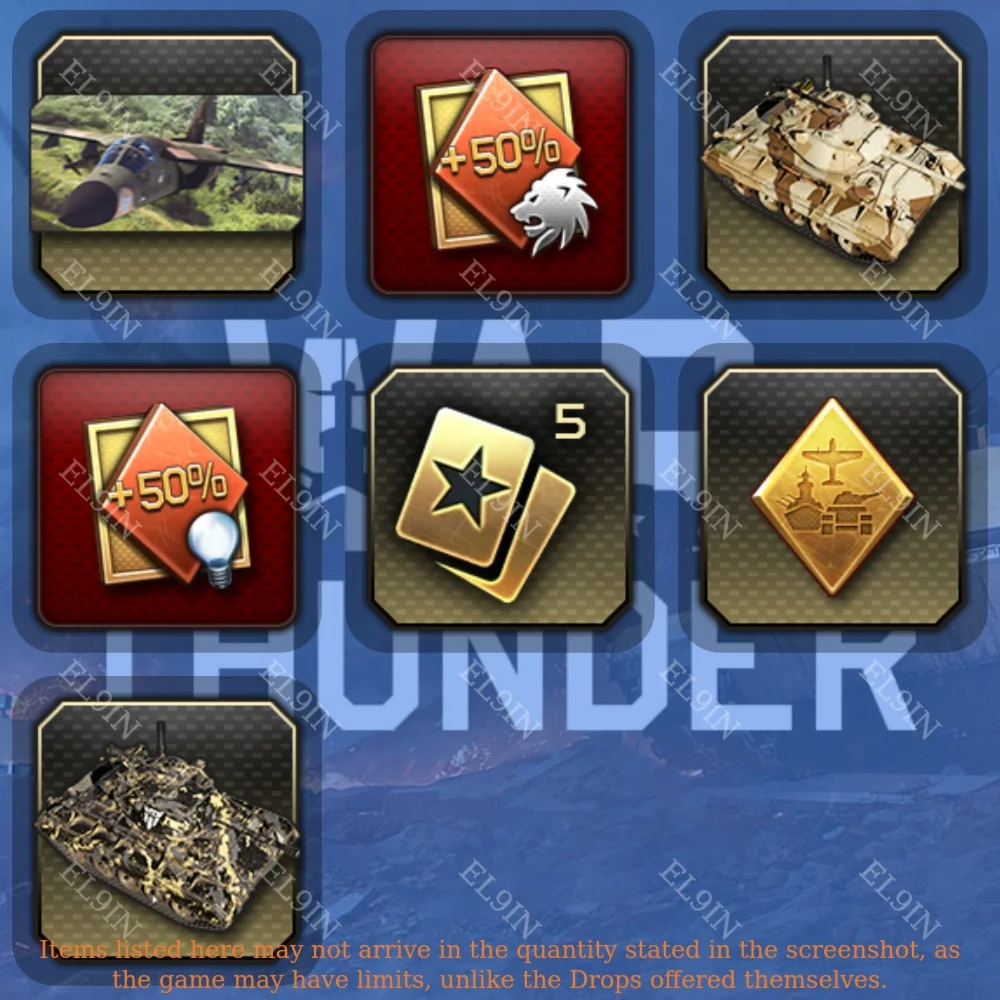 🚀War Thunder🏅Twitch Drops👾7 items + 🎁