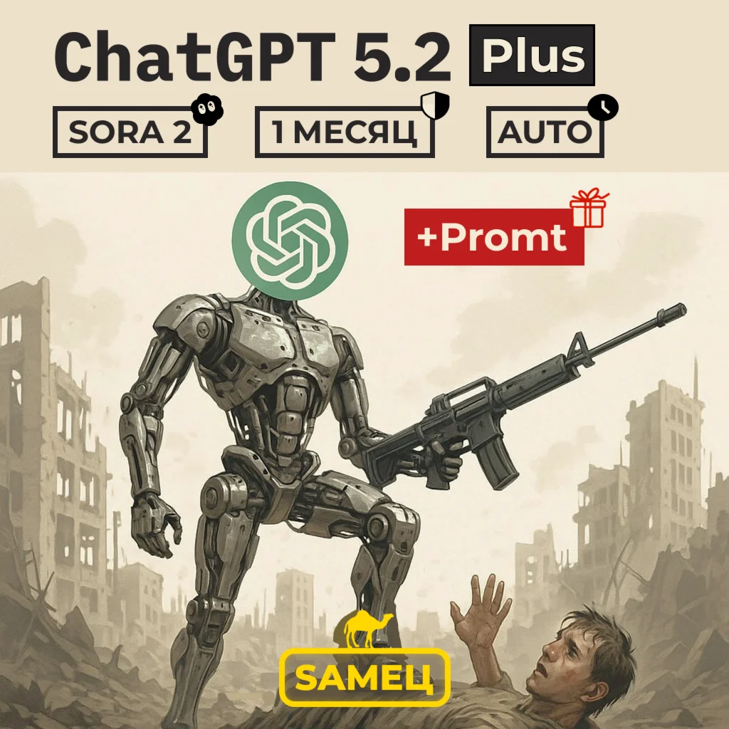 24/7-АВТО | ChatGPT 5.2 PLUS | SORA 2 |  ПРОМТ ДЛЯ GPT