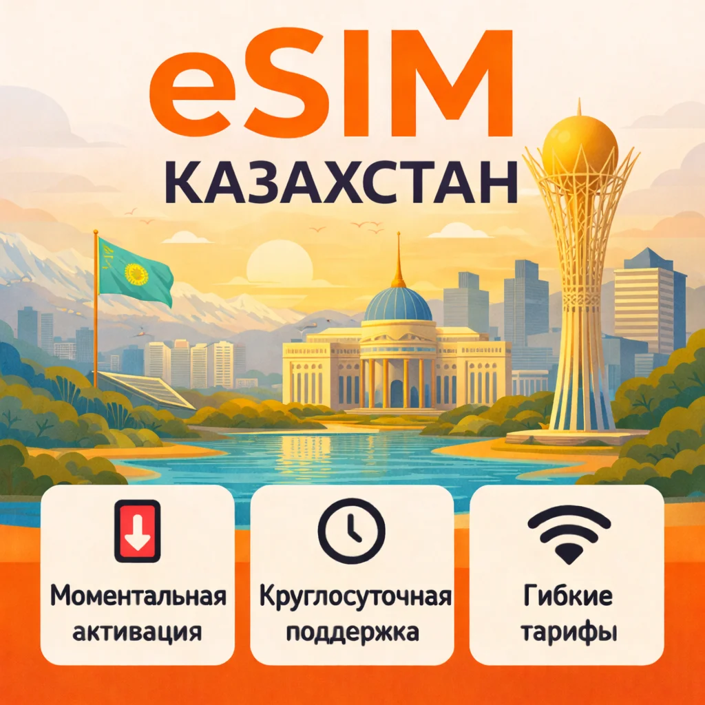 eSIM Казахстан → интернет для путешествий есим